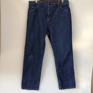 Men's Relaxed Fit Flame Resistant Blue Jeans 38-37U